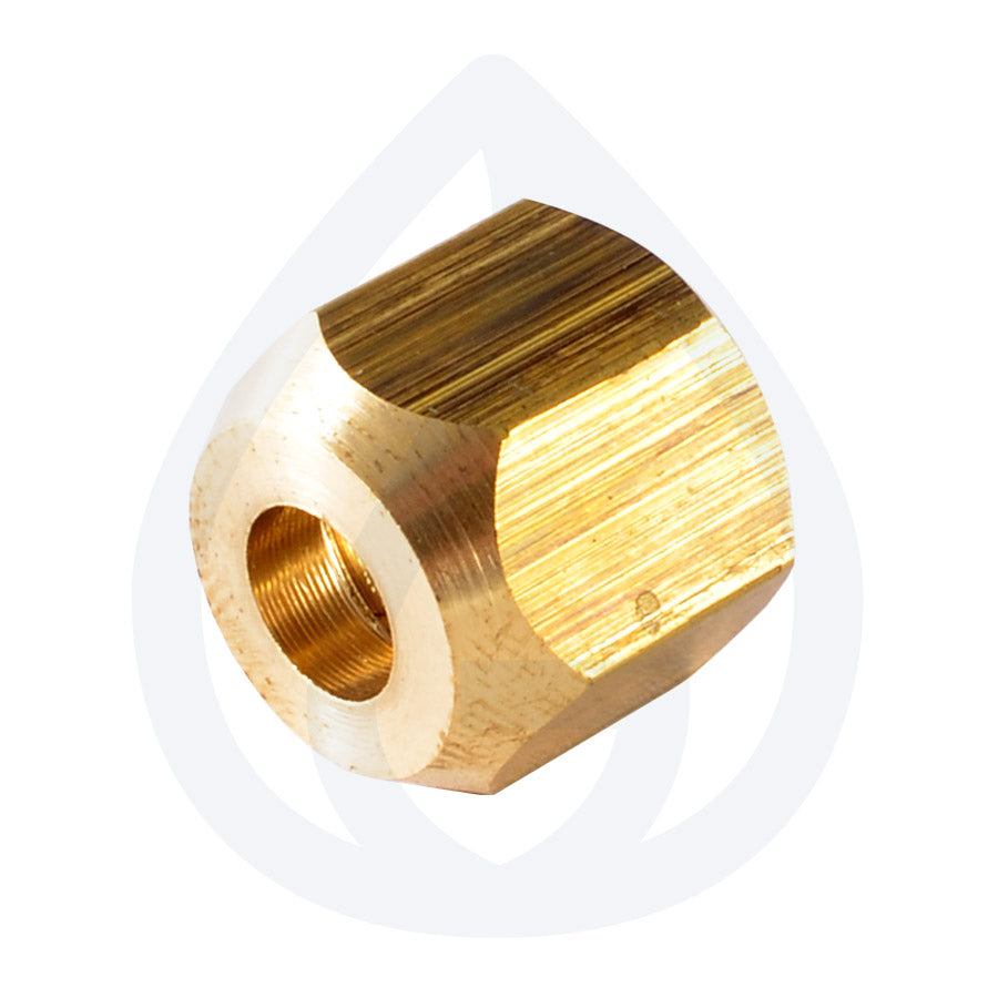Niple con tuerca para tubo de cobre